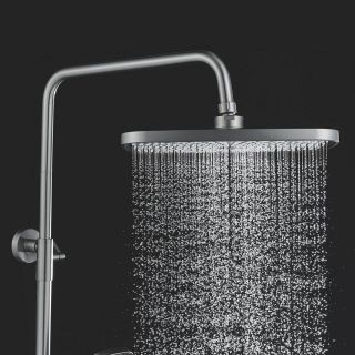 Душевая стойка Shevanik S6236T оружейная сталь